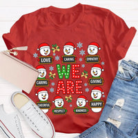 Festive Christmas Holiday Graphic Tee, Christmas Caring Love Kindness Shirt, Adorable Kindness Xmas T-Shirt, Family Christmas Vacation Present Tee