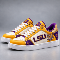 Purple and Gold Standard - LSU Low Top Sneakers