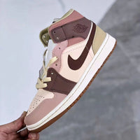 Sneakers, Brown Cream Colorway, Lace Up Design, Casual Gift for Sneaker Fans