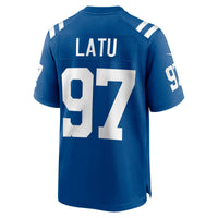 Indianapolis Colts Laiatu Latu Royal Player Game Jersey