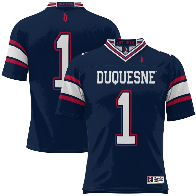 #1 Duquesne Dukes Football Jersey - Blue