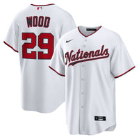 Washington Nationals James Wood White Home Replica Jersey