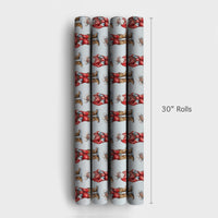 Western Christmas Gift Wrap, Cowboy Santa Wrapping Paper, Country Holiday Wrapping Paper, Rustic Santa Claus Gift Wrap Roll for Presents