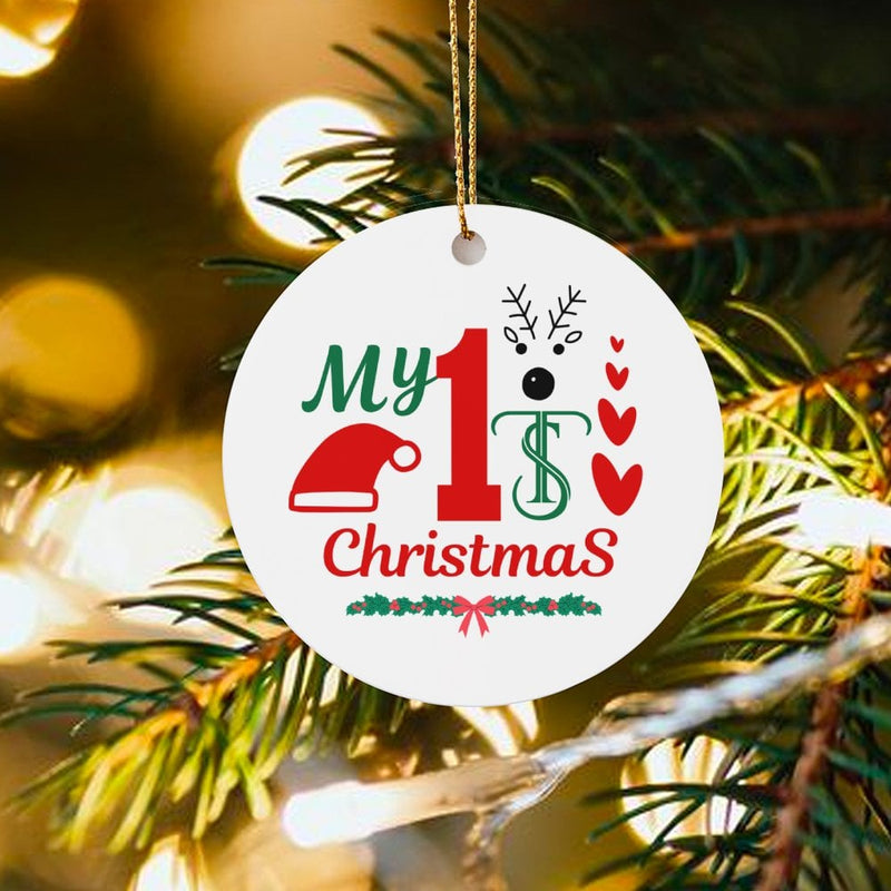Personalized Veterinary Christmas Ornament, My 1st Christmas Ornament, Ceramic Vet Tech Holiday Keepsake, New Pet Owner Tree Decor Present