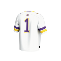 #1 LSU Tigers Collegiate Football Fashion Jersey - White