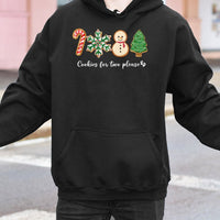 Adorable Christmas Pregnancy Announcement Sweatshirt, Cookies for Two Please Hoodie, Holiday Expecting Mom Hooded Pullover
