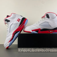 High Top Sneakers, White Black Red Colorway, Lace Up Design, Casual Gift for Sneaker Fans