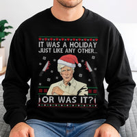 Serial Killer Holiday Sweater, True Crime Ugly Christmas Sweatshirt, Humorous Murder Mystery Crewneck, Retro True Crime Sweatshirt, Fan Present