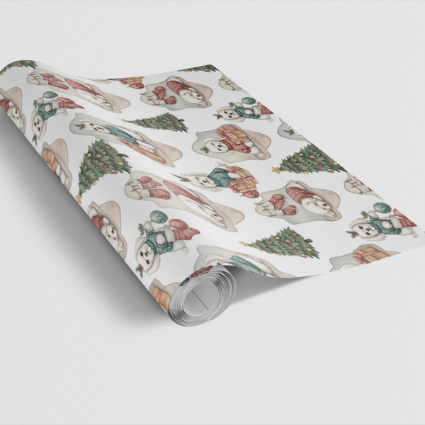 Holiday Sweater Dog Gift Wrap, Maltese Dog Christmas Wrapping Paper, Festive Maltese Wrapping Paper, Maltese Dog Lover Holida