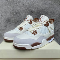 Sneakers, White Brown Colorway, Lace Up Design, Casual Gift for Sneaker Fans