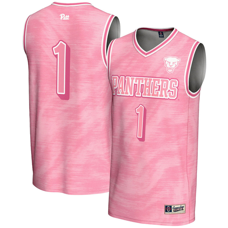 #1 Pitt Panthers Lightweight Basketball Fashion Jersey - Pink