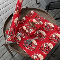 Cool Santa Claus Christmas Gift Wrap, Sleigh the Holidays Wrapping Paper, Retro Xmas Holiday Wrapping Paper Roll