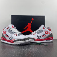 Sneakers, White Red Gray Colorway, Lace Up Design, Casual Gift for Sneaker Fans