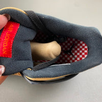 Retro Low Top Sneakers, Black Red Yellow Colorway, Leather Footwear, Lace Up Design, Casual Gift for Sneaker Fans