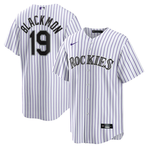 Colorado Rockies Charlie Blackmon White Home Replica Player Name Jersey