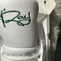 Sneakers, White Green Colorway, Lace Up Design, Casual Gift for Sneaker Fans