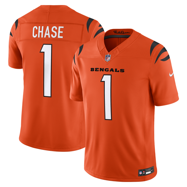 Cincinnati Bengals Ja'Marr Chase Orange Alternate Stitched Limited Jersey
