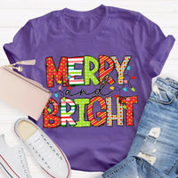 Adorable Holiday Educator Graphic Tee, Merry and Bright Teacher Christmas T-Shirt, Xmas Teacher Shirt, School Winter Top, Teacher Holiday Present