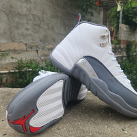 High Top Sneakers, White Gray Colorway, Lace Up Design, Casual Gift for Sneaker Fans