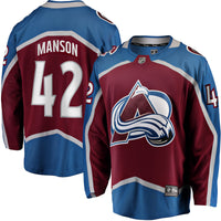 Colorado Avalanche Josh Manson Burgundy Home Breakaway Player Jersey