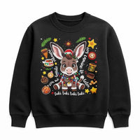 Adorable Donkey Christmas Sweatshirt, Mi Burrito Sabanero Sweatshirt, Latino Holiday Crewneck, Mexican Christmas Sweatshirt, Festive Xmas Present