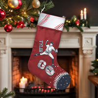 Custom Name and Number Stocking, Personalized Baseball Christmas Stocking, Sports Fan Christmas Stocking, Holiday Present for Baseball Players