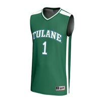 #1 Tulane Green Wave Lightweight Collegiate Basketball Fashion Jersey - Green