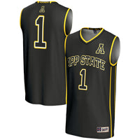 #1 Appalachian State Mountaineers Lightweight Basketball Jersey - Black