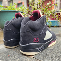 Sneakers, Black Red Colorway, Lace Up Design, Casual Gift for Sneaker Fans