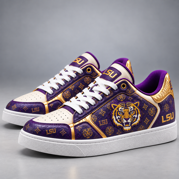 LSU - Purple, Gold and the Tiger's Steady Gaze - main
