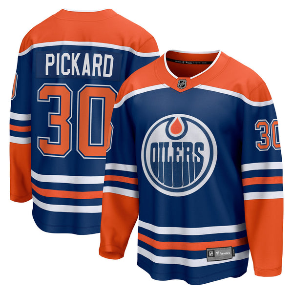 Edmonton Oilers Calvin Pickard Royal Home Premier Breakaway Player Jersey
