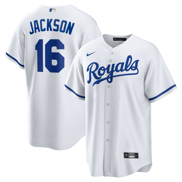 Kansas City Royals Bo Jackson White Home Retired Player Replica Jersey