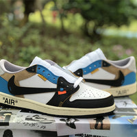 Low Top Sneakers, Blue White Black Colorway, Lace Up Design, Casual Gift for Sneaker Fans