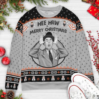 Retro Country Holiday Sweater, Hee Haw and Merry Christmas Ugly Christmas Sweatshirt, Vintage Western Xmas Party Crewneck