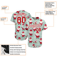 Personalized Santa Print Baseball Shirt, Custom Christmas Baseball Jersey, Stitched Holiday Sports Jersey, Xmas Present for Him or Her