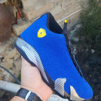 Mid Top Sneakers, Blue Colorway, Lace Up Design, Casual Gift for Sneaker Fans