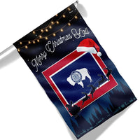 Merry Christmas Yall Yard Flag, Wyoming State Flag Christmas Garden Flag, Double-Sided Wyoming Holiday Flag, Rustic Lawn Banner Decor