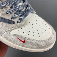 Low Top Sneakers, Off White Red Gray Colorway, Reverse Hook Design, Lace Up Design, Casual Gift for Sneaker Fans