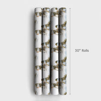 Military Camouflage Gift Wrap, Camo Snowman Christmas Wrapping Paper, Patriotic Winter Holiday Wrapping Paper, Snowman Gift Wrap Roll