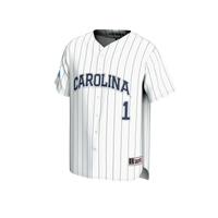 #1 North Carolina Tar Heels Lightweight Baseball Fashion Jersey - White