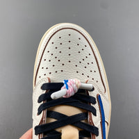 Low Top Shoes, Blue White Colorway, Reverse Hook Design, Lace Up Design, Casual Gift for Shoe Lovers