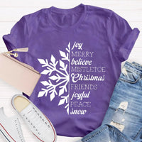Holiday Snowflake T-Shirt, Christmas Snowflake Shirt, Winter Graphic Tee, Comfy Xmas Snowflake Shirt, Christmas Present for Women and Men