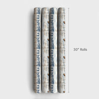 Equestrian Christmas Gift Wrap, Watercolor Winter Horse Wrapping Paper, Rustic Snow Scene Present Wrap, Horse Lover Holiday Wrapping Paper