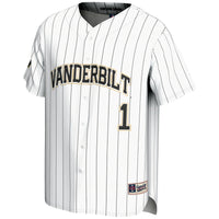 #1 Vanderbilt Commodores Lightweight Baseball Jersey - White