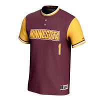 Minnesota Golden Gophers Lightweight Collegiate Softball Fashion Jersey - Maroon