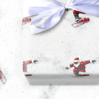 Snowboard Christmas Wrapping Paper, Snowboarding Santa Wrapping Paper, Extreme Sports Holiday Gift Wrap, Winter Sports Gift Wrapping Paper