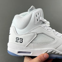 Low Top Sneakers, White Silver Colorway, Leather Footwear, Lace Up Design, Casual Gift for Sneaker Fans