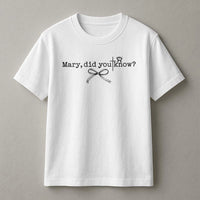 Minimalist Christian Faith Graphic Tee, Mary Did You Know Christmas T-Shirt, Religious Holiday Bible Verse Shirt, Jesus Christmas Present Tee