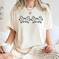 Adorable Holiday Cookie Shirt, Gingerbread Man T-Shirt, Adorable Christmas Baking Tee, Festive Gingerbread Graphic T-Shirt, Winter Present for Baker