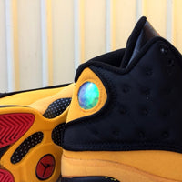 Sneakers, Black Yellow Colorway, Lace Up Design, Casual Gift for Sneaker Fans